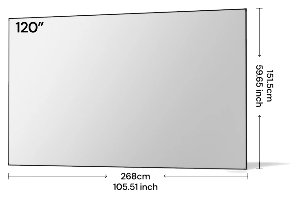 AWOL Valerion 100''–220''Mattweißer Bildschirm