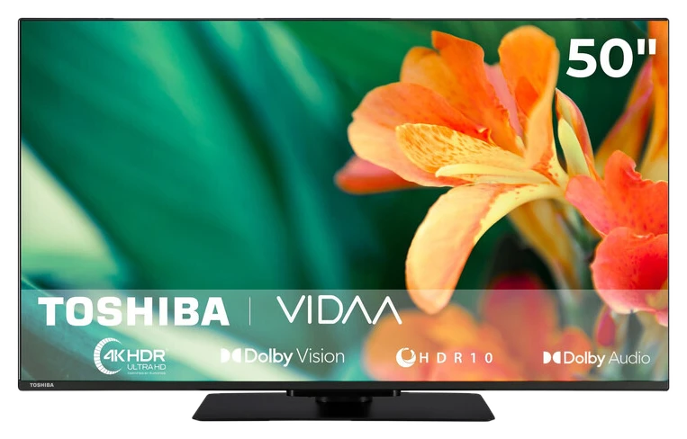 Toshiba 50 Zoll Smart TV: 4K UHD HDR Fernseher mit VIDAA