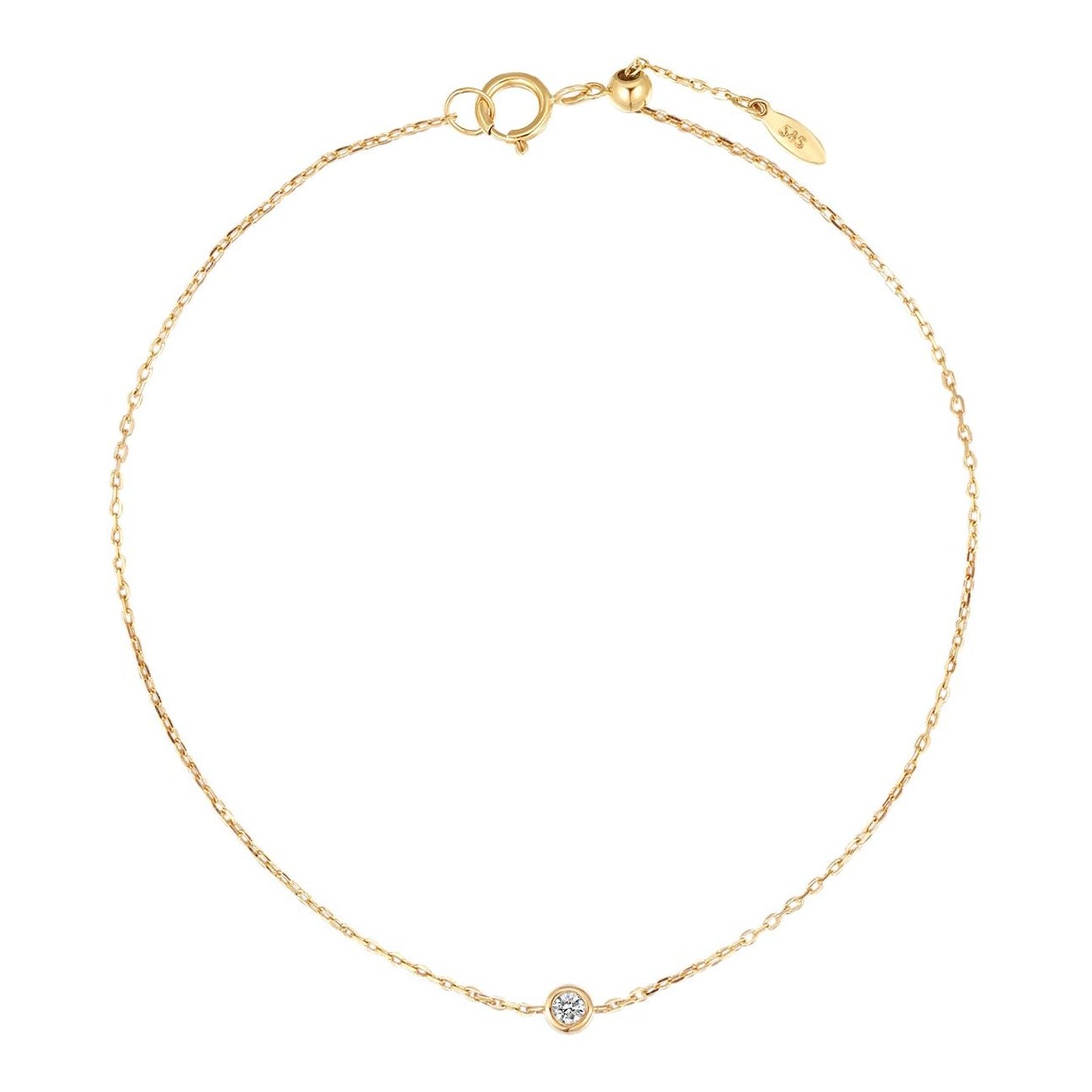 Hey Happiness Completion Armband 14K Gold – Gold / Diamond