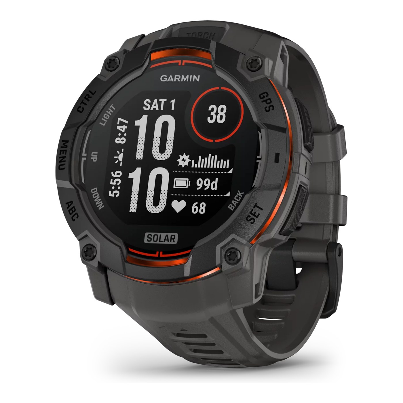 Garmin Instinct 3,50mm,Solar,Black Bezel mit Charcoal Band
