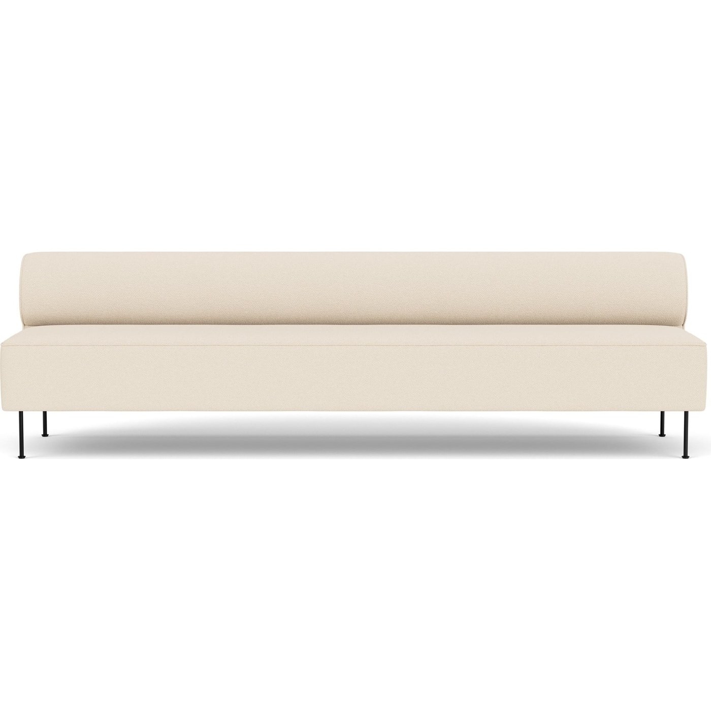 Sofas und Couches Eave Modulares Sofa 280 cm cremefarbig auf schwarzen Stahlbeinen