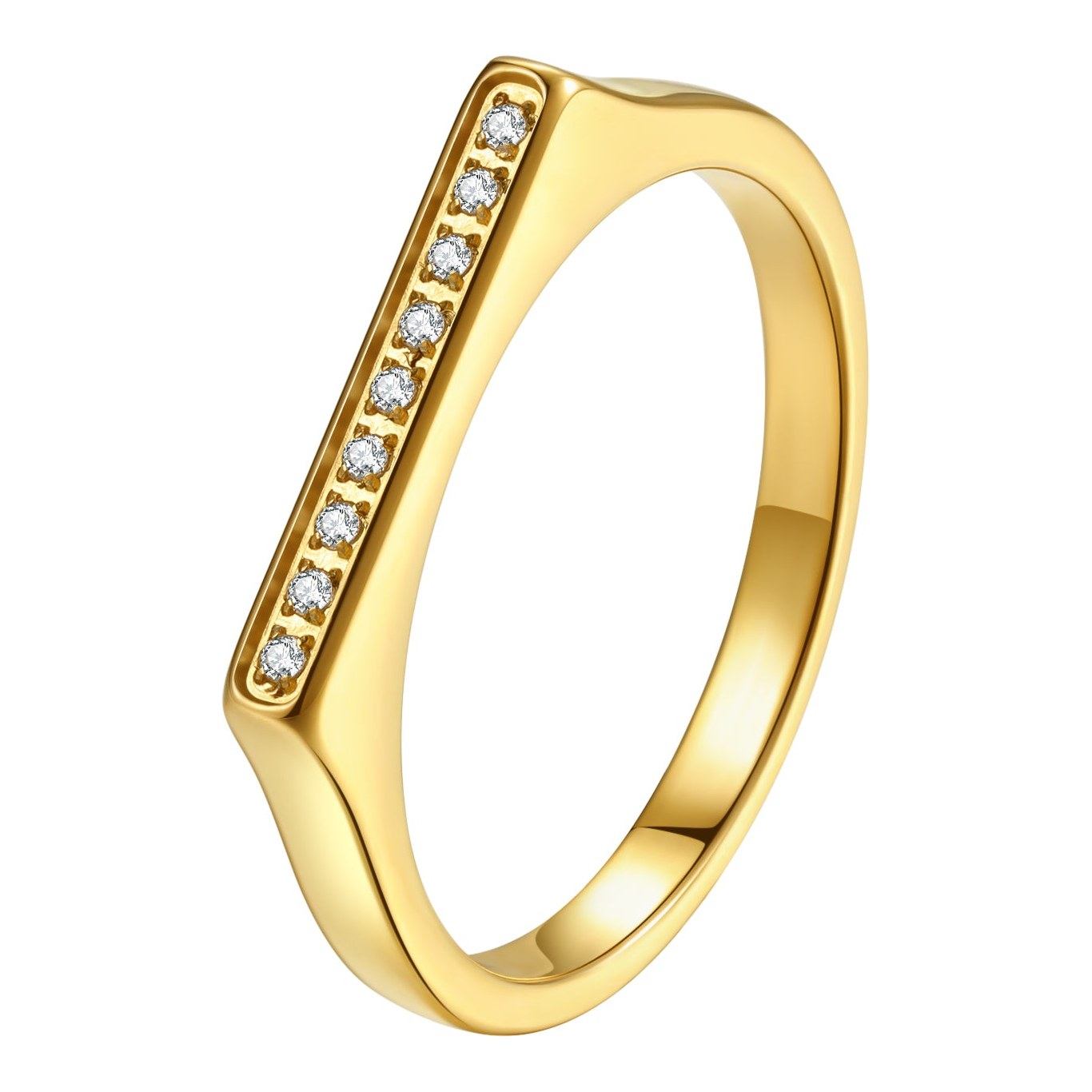 Hey Happiness Sleek Edelstein Arc Siegelring Edelstahl