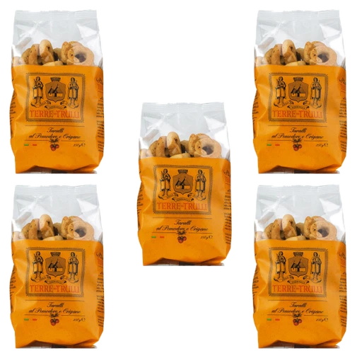 Terre dei Trulli Salzgebäck Tomate Oregano »Taralli al Pomodoro«, 5er-Set