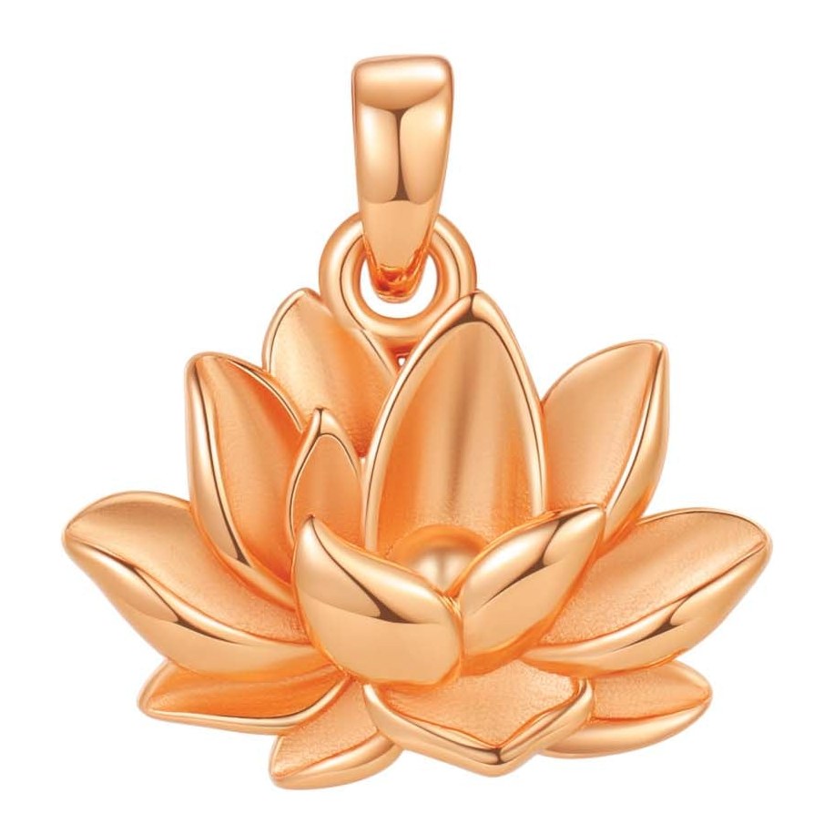 Hey Happiness Lotus Halskette mit Anhänger for Perseverance Sterlingsilber