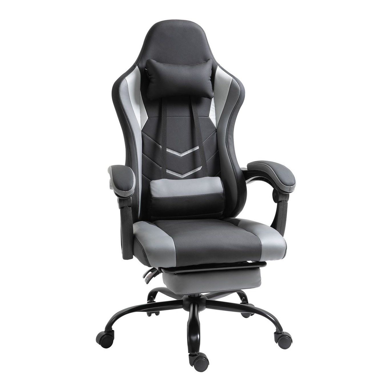 Vinsetto Ergonomischer Gaming Stuhl Höhenverstellbar mit Lendenkissen