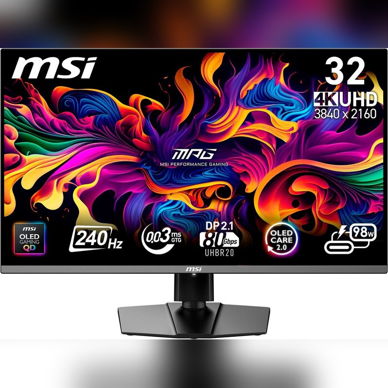 MSI MPG 322URXDE QD-OLED Gaming Monitor: 32 Zoll (81cm) 4K UHD