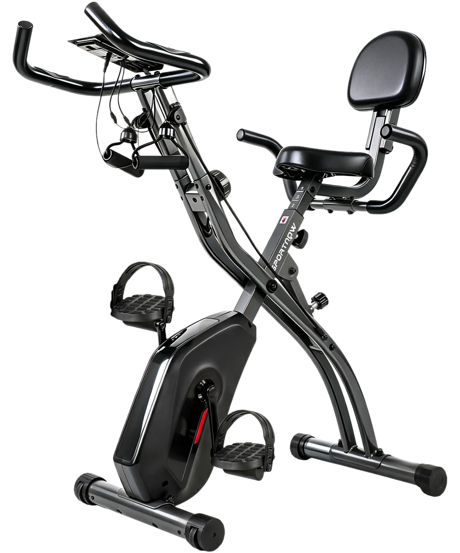 SPORTNOW 3 in 1 Heimtrainer Fahrrad Klappbar Leise Liegeergometer mit LCD