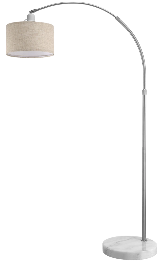 monzana® Design Bogenlampe Grau 150-175cm verstellbar