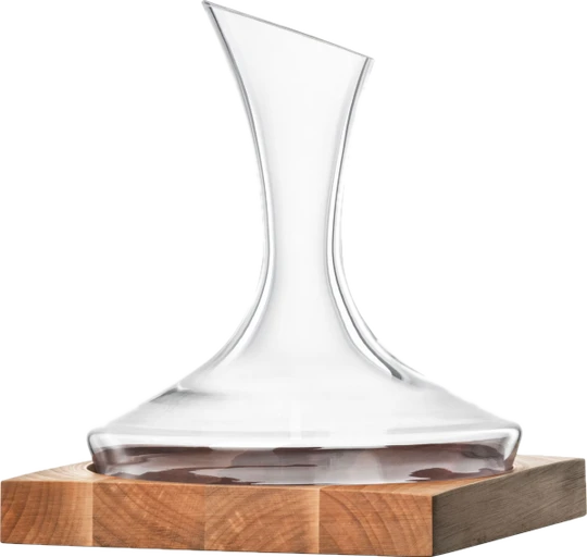 Eisch Dekantierkaraffe auf Holzsockel