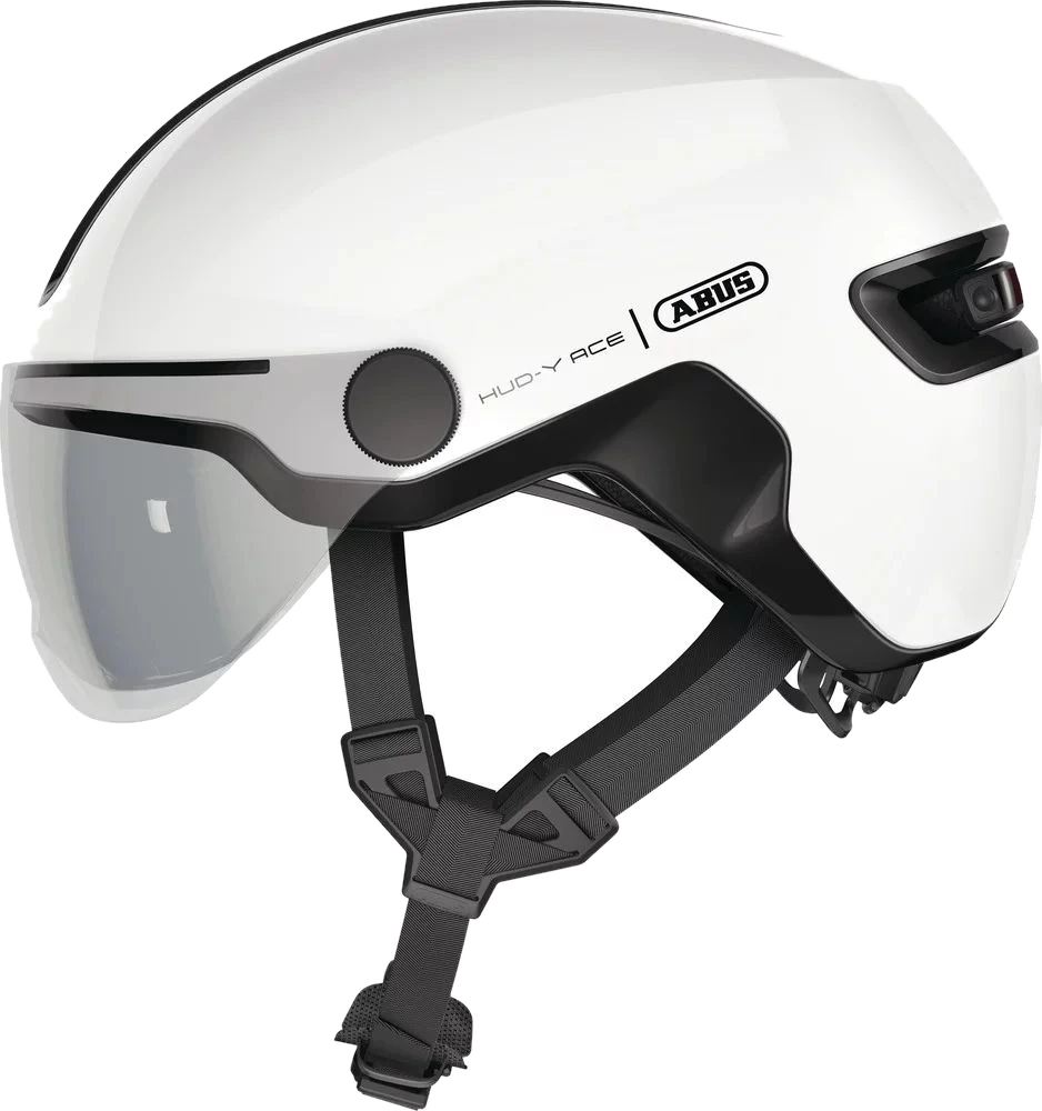 ABUS HUD-Y ACE shiny white S Fahrradhelm
