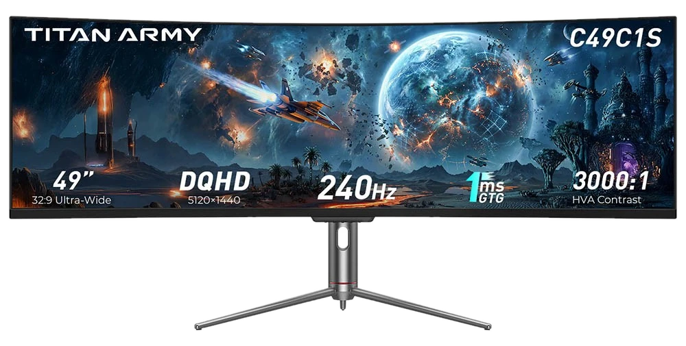 TITAN ARMY C49C1S 49 Zoll gebogener Büro- & Gaming-Monitor