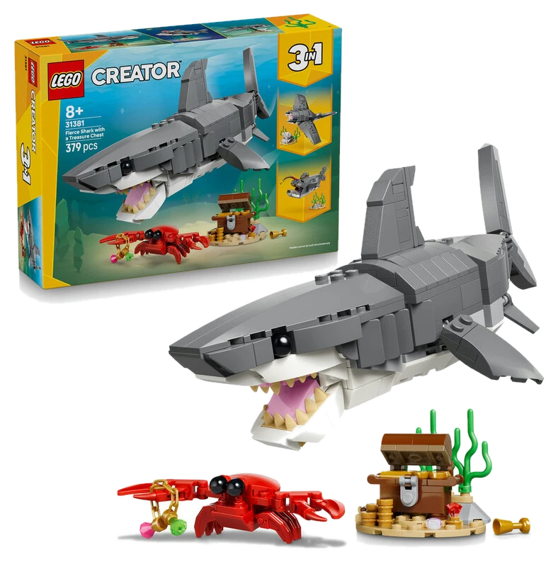 LEGO Creator 31381 Wilder Hai mit Schatztruhe