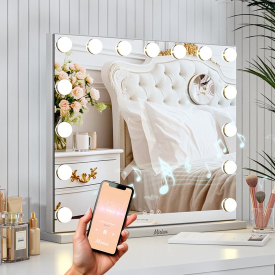 Mirlux Hollywood Spiegel – Bluetooth-Lautsprecher