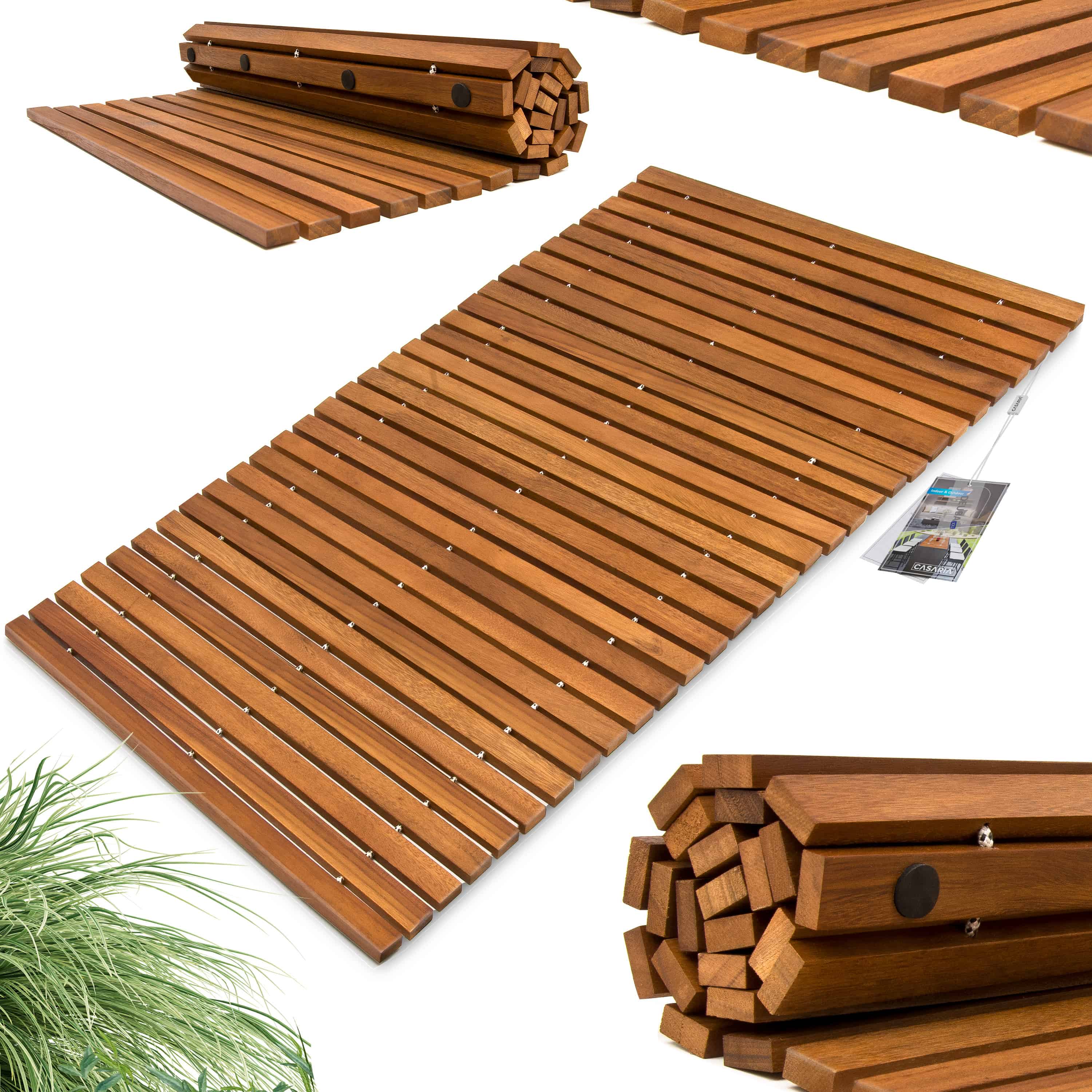 Casaria® Badematte 76x50cm Akazie FSC®-zertifiziert