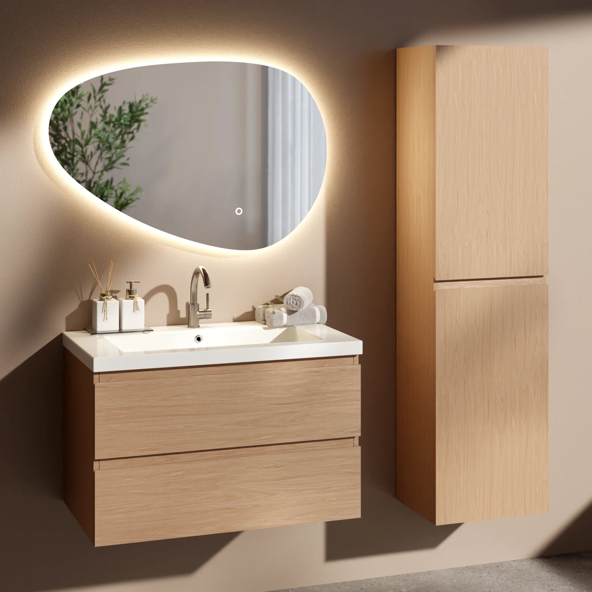Mirlux Badezimmermöbel Set Amara – 80 cm