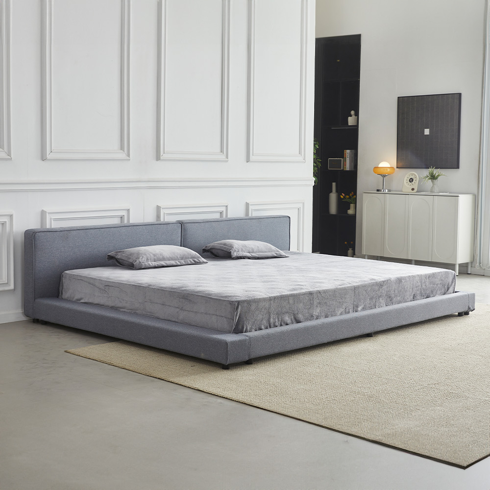 Home Deluxe HOME DELUXE Bett mit Ablage GALAXIS Grau, 270 x