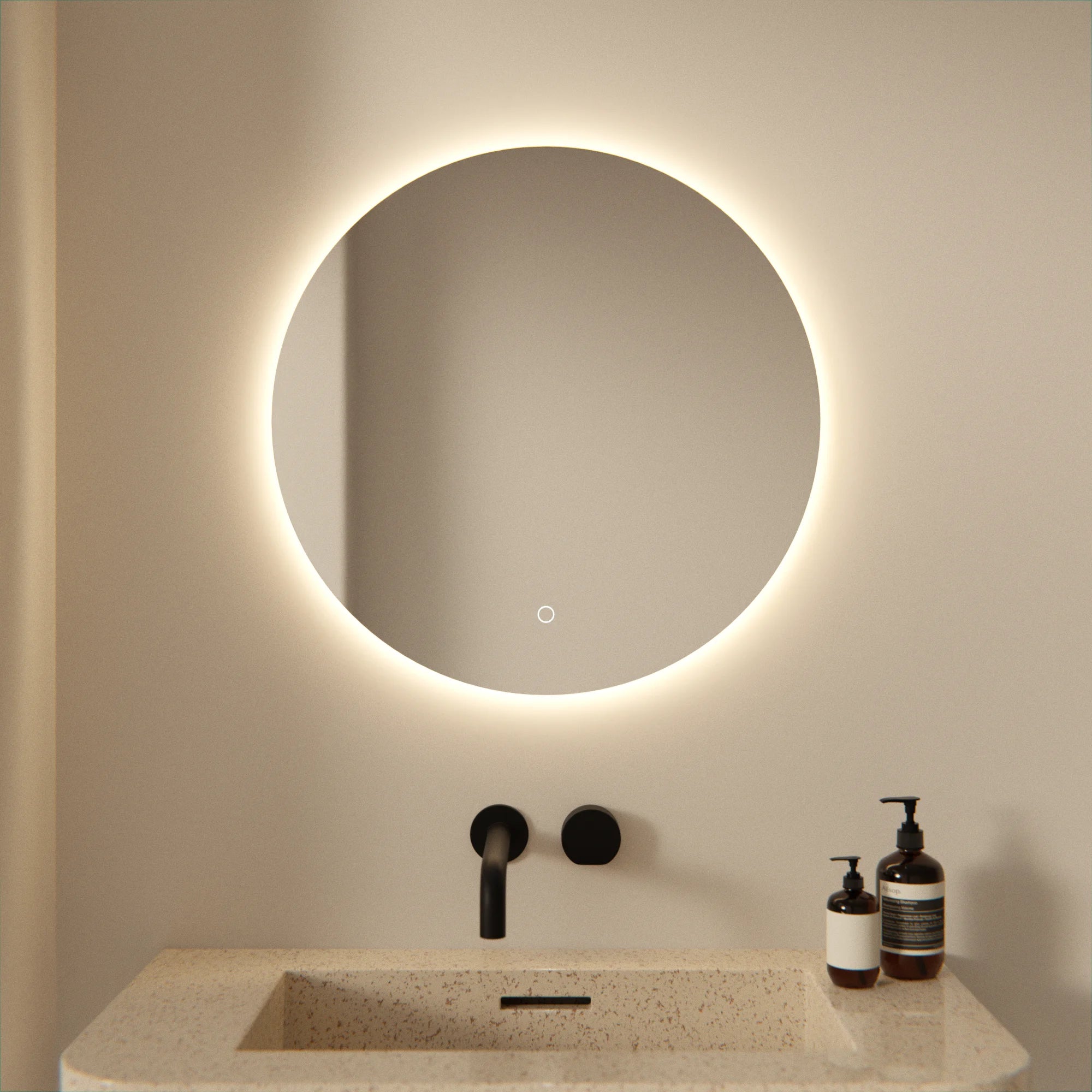 Mirlux Badezimmerspiegel – Rund – 60cm