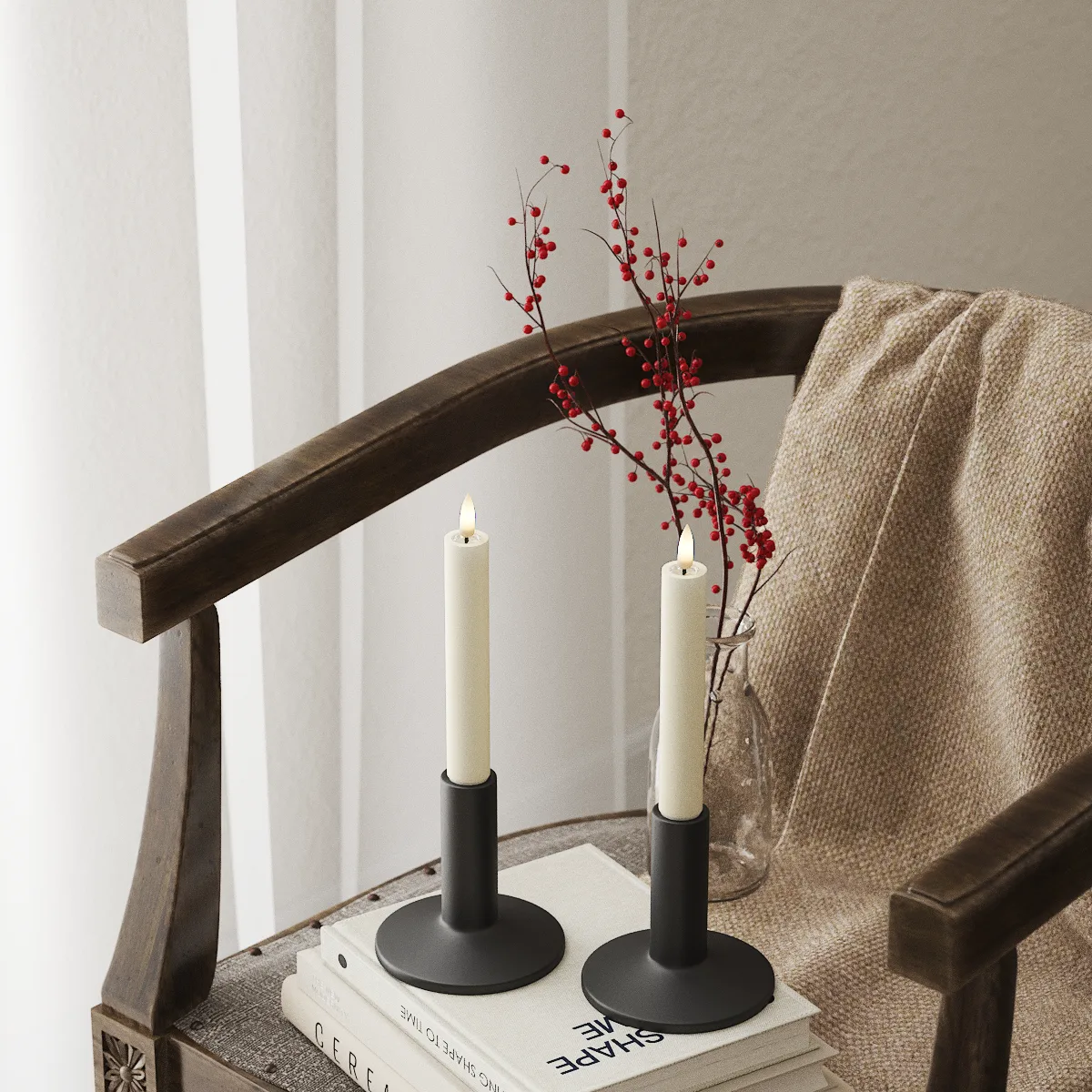 Deluxe Homeart LED-Stabkerzen Ø 2 cm