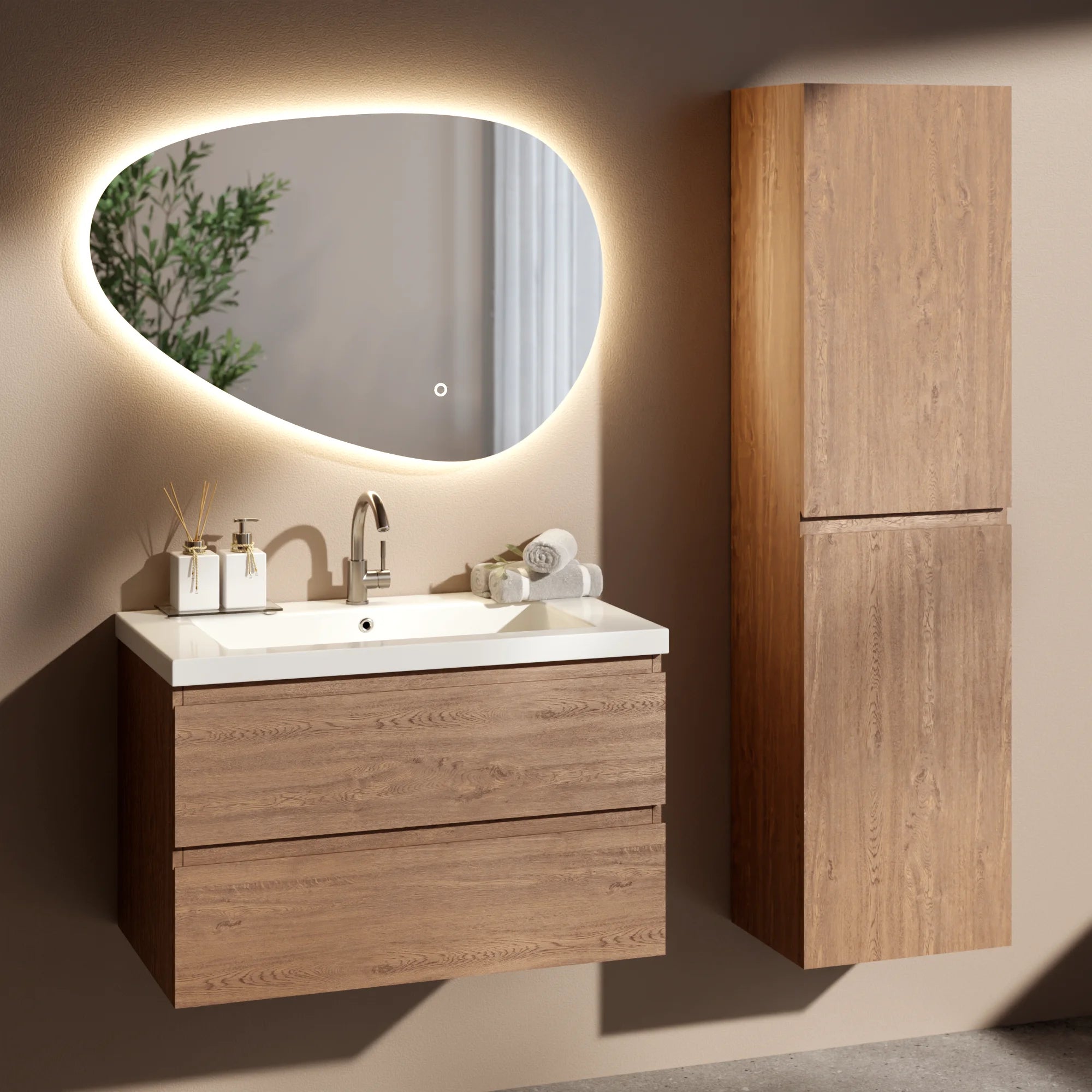 Mirlux Badezimmermöbel Set Valento – 80 cm