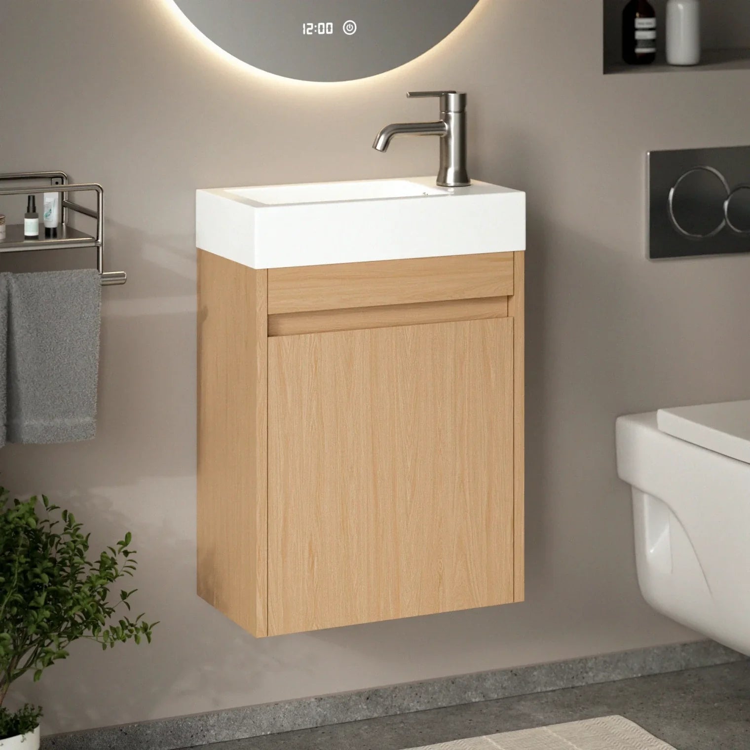 Mirlux Gäste-WC-Möbel Vivo – 40 cm – Weiß